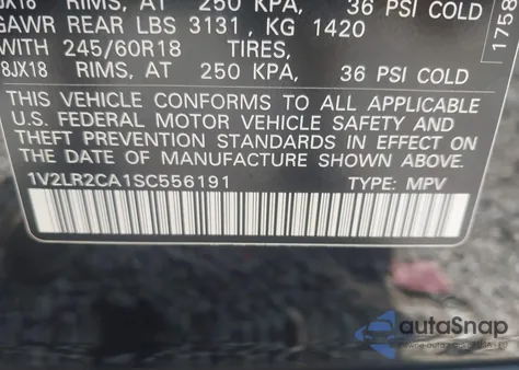 2025 Volkswagen Atlas 2.0T Se from USA, damaged, VIN 1V2LR2CA1SC556191